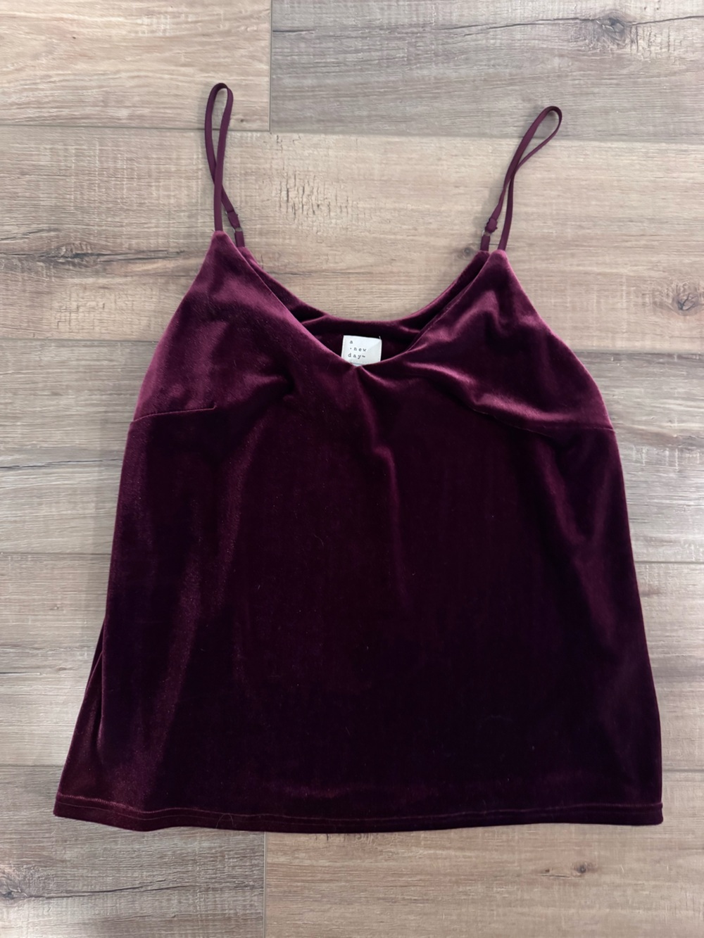 a new day Velvet Camisole in Burgundy